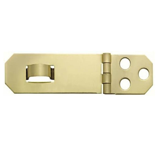 Safety Hasp- 3" x 3/4"- Solid Brass