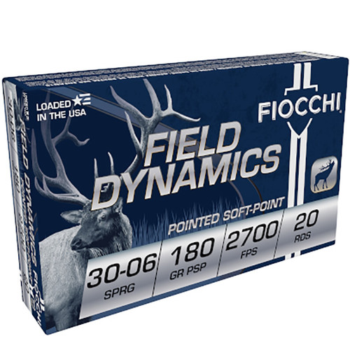 30-06- 180 Grain- Pointed Soft Point- 20 Rounds- Fiocchi