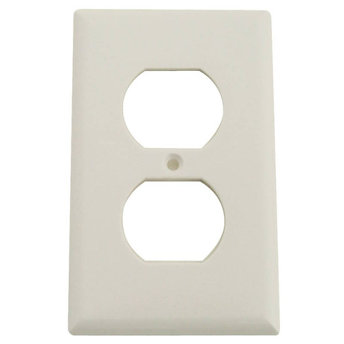 2132W- Duplex Outlet Wall Plate- 1 Gang- 4-1/2" x 2 3/4"- White