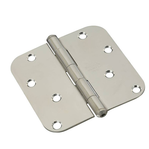 Hinge- 4"- Stainless Steel- Rounded Corner- Includes Screws