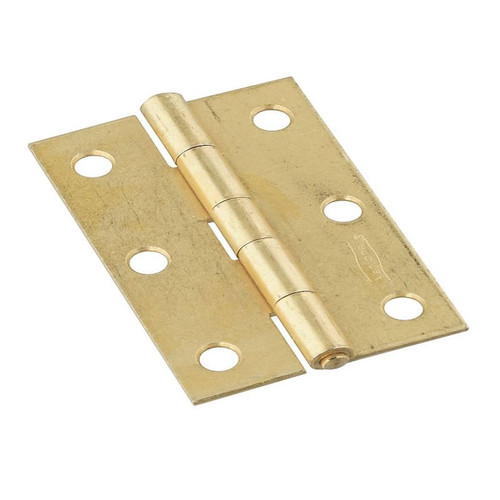 Hinge- Brass Plated- 3" x 2"- 2 Pack- With Screws