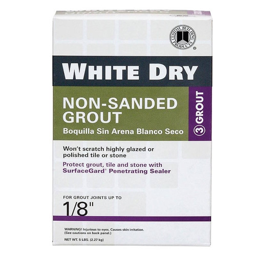 Tile Grout- White- Dry Powder- 5 Lb