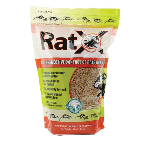 Rat X- Rodent Bait- All Natural- Pellets- 3 Lb
