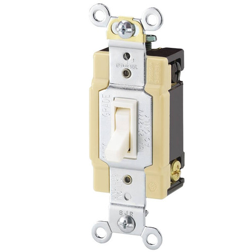 Wall Toggle Switch- 4 Way- 120/277 VAC- 15 Amp- Ivory