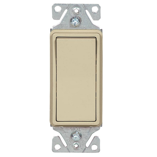 Wall Toggle Switch- Deco- 3 Way- 120/277 VAC- 15 Amp- Ivory