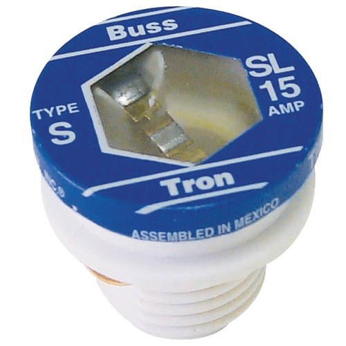 Plug Fuse- Tamper Proof- 15 Amp- 125 VAC- 4 Pack