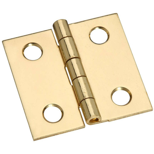 Hinge- 1"- Solid Brass- 2 Pack- With Screws