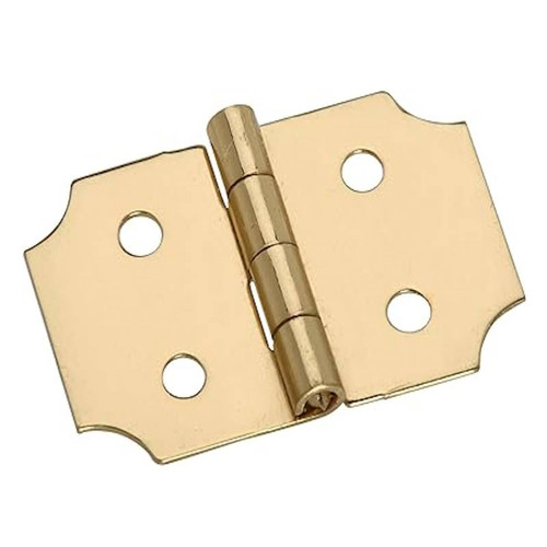 Hinge- Solid Brass- 5/8" x 1"- 2 Pack- With Brads