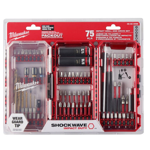 Milwaukee- Drill & Driver Bit 75 Piece Set