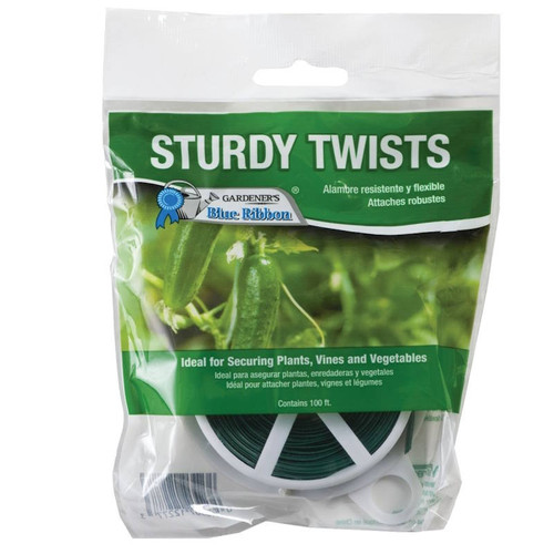 Twist Tie Dispenser With Cutter- Green- 100'