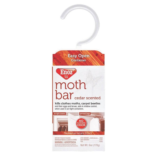 Moth Bar- Cedar Scented Block- .5 Lb- With Hanger Hook