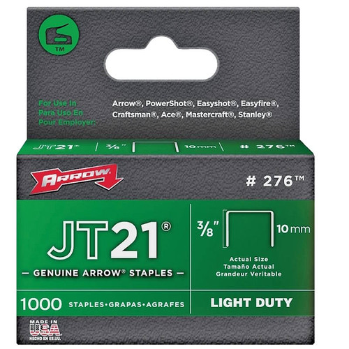 Arrow- JT21- 3/8" Staple- 1000 Pack