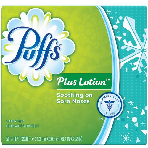 Puffs- Facial Tissue- 8.4" x 8.2"- 2 Ply- 56 Count