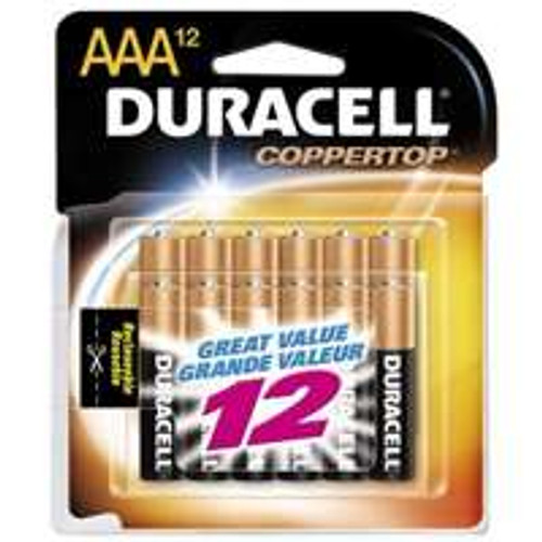 Duracell- Alkaline Battery- 1.5 Volt- "AAA"- 12 Pack