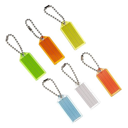 Key Tag With Ball Chain- Assorted Colors
