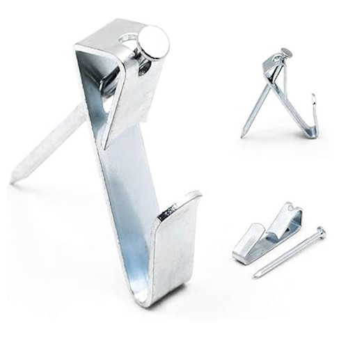 Picture Hanger Hooks- 30 Lb- 4 Pack- Zinc Plated