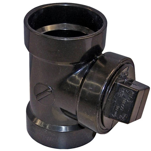 PVC DWV- 3"- Test Tee- With Threaded Plug-  ABS Plastic