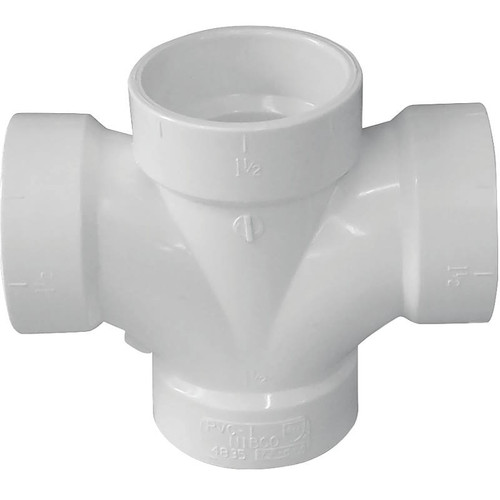 PVC DWV- 1 1/2"- Double Tee