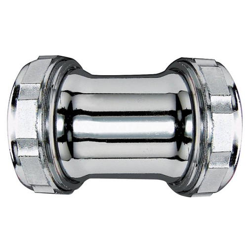 Tubular Drain- 1 1/4" Coupling- Chrome Plated