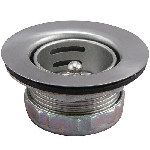 Sink Strainer Assembly- 2-7/8" Dia- Stainless Steel