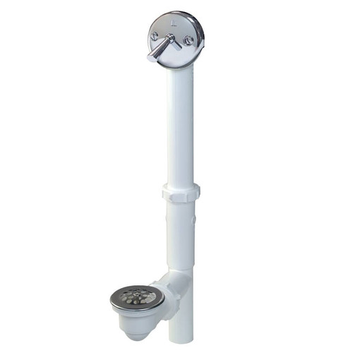 Bath Drain Kit PVC Chrome Plated Trip Lever- 1 1/2" PVC