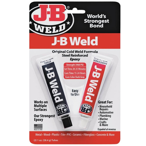 J-B Weld- 8265S- Cold Weld Compound- Dark Gray- 2 Oz.