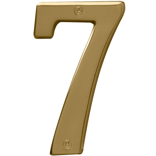 House Number- Solid Brass- 5" High- "7"- Polished Finish