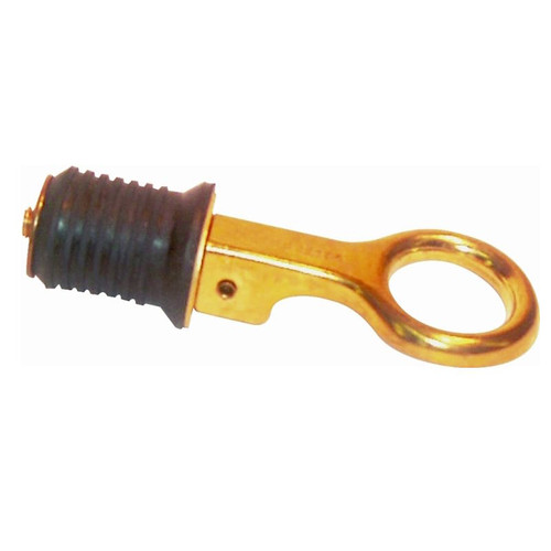 Drain Plug- 1"- With Brass Snap Loop Handle