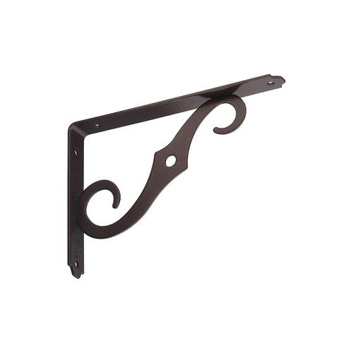 Shelf Bracket-  8" x 5.5" Steel- Antique Bronze Finish