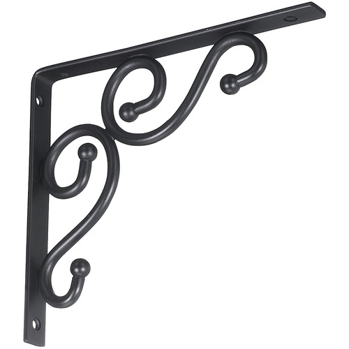 Shelf Bracket-  8" x 7"- Black Finish