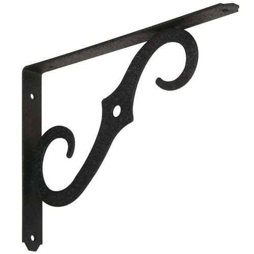 Shelf Bracket- 10" x 7"- Black Finish