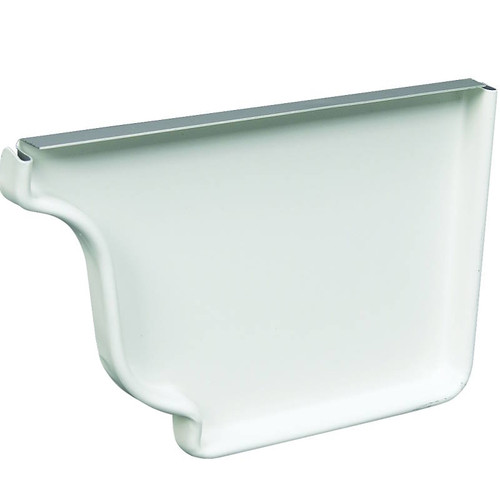 Gutter End Cap 5" White Right
