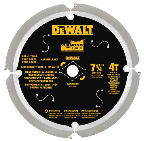 Circular Saw Blade-  7 1/4"-  6 Teeth- Fiberboard- 5/8" Arbor