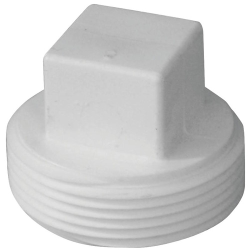 PVC DWV- 2"- Threaded Plug- PVC