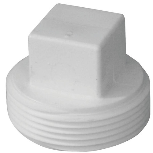PVC DWV- 2"- Threaded Plug- PVC