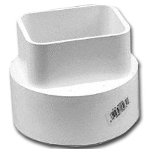 Downspout to Drain Pipe Adapter- 2" x 3" x 4" S&D