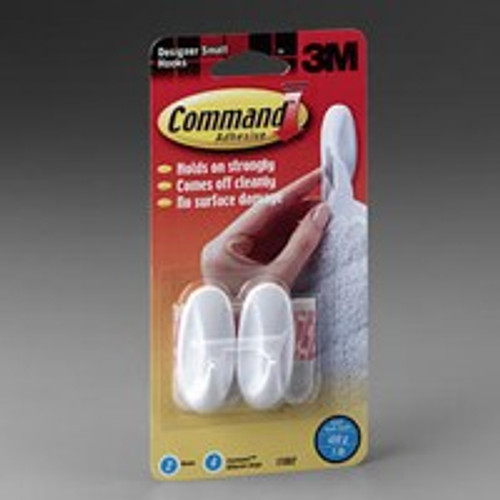 3M- Command- Small Hook- White- 2 Pack