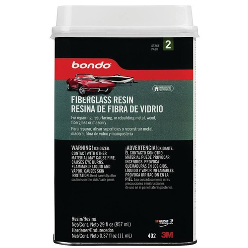 Bondo- Fiberglass Resin With Hardener- Quart