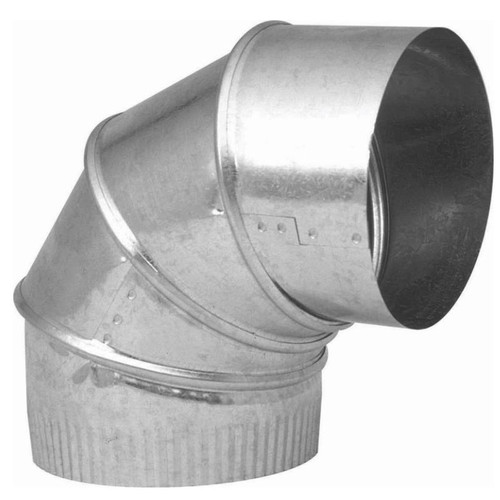 Stove Pipe- Galvanized- 10" Adj Elbow- 26 Ga