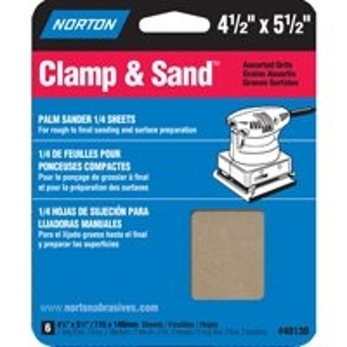 Norton- Palm Sander- 1/4 Sheet- Assortment- 6 Pack
