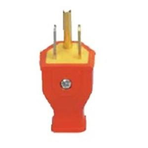 Electrical AC Replacement Plug- Grounded- Orange