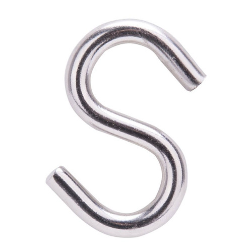 S Hook- 4" - Steel - Zinc Plated