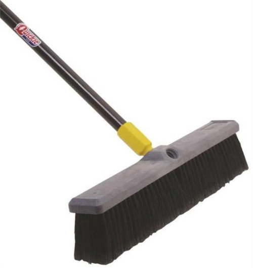 Push Broom- 18"- Soft Bristle- 60" Handle