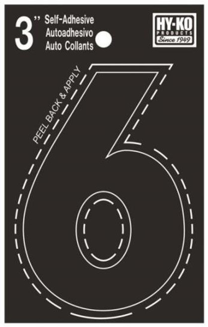 Boat Number- "6"- Die Cut- 3" High Boat Number- "6"- Die Cut- 3" High