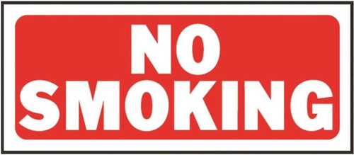 No Smoking Sign- 14" x 6"