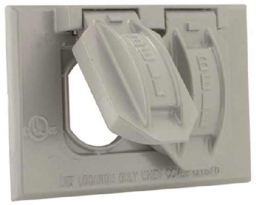 Weatherproof- 1Gang- Outlet Cover Plate- Gray