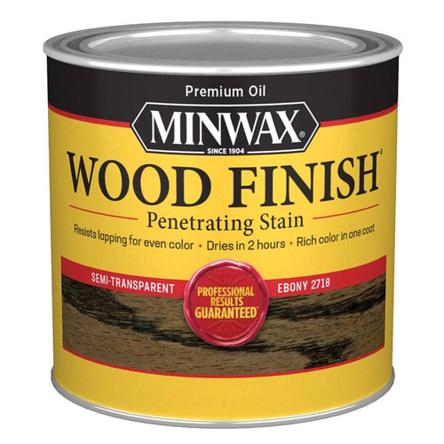 Minwax- Ebony- Wood Stain- 1/2 Pint