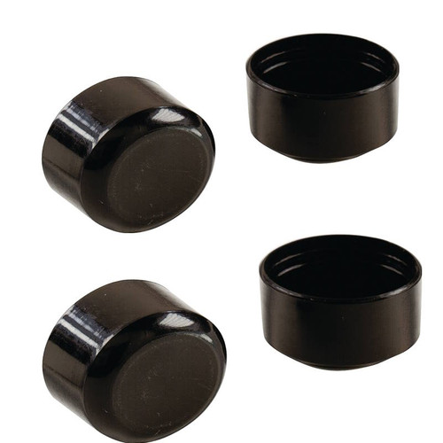 Leg Tip- Black- Plastic- 1"- 4 Pack