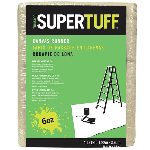 Drop Cloth- Canvas-  4' x 12'- 6 Oz