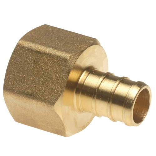 PEX- 1/2"- Barb- x 3/4" FPT- Brass